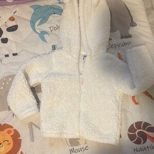 Carter's White Fleece Kids Jacket